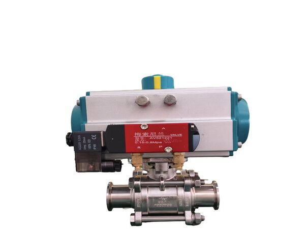 气动三片式快装球阀